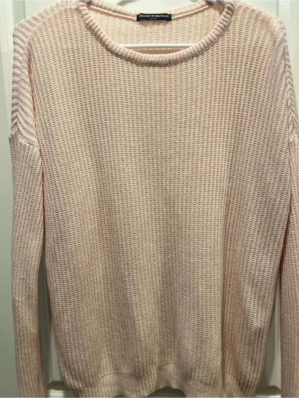 Brandy Melville Pink Women's Knit Sweater
